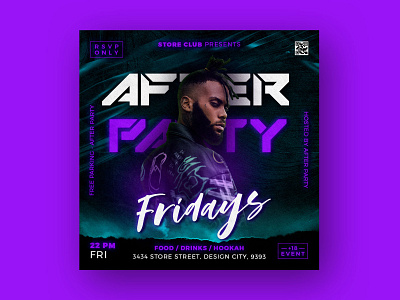 Night Club Flyer after party club design dj flyer music night party template