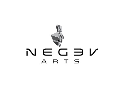 Negev Arts art face logo logodesign make negev shards up