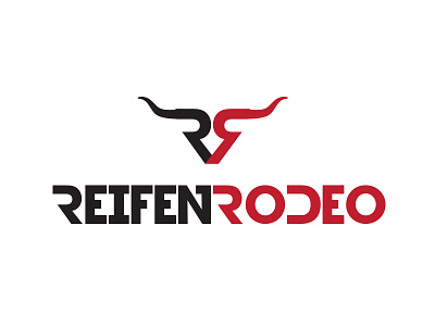 Reifenrodeo bull cars corporate identity drive driving logo logodesign reifen riding rodeo tires