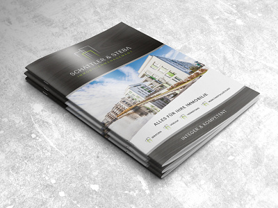 Brochure-Design Real Estate booklet brochure catalogue design flyer folder logo properties real estate