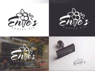 Enies - Echtes Eis ice icecream logo logodesign store