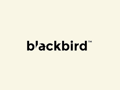 Negative Space Logotype bird black blackbird brand identity concept logo logomark logotype mark negative space ove sinclair simple