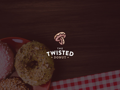 The Twisted Donut brand identity brown clever cute donut gourmet lettermark logo logomark simple twisted visual identity