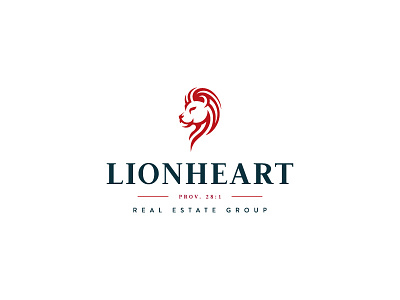 LIONHEART animal brand identity flow lion logo logomark luxury mark real estate solid sophisticated visual identity