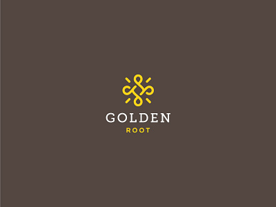 Golden Root brand identity flow food latte lines logo logomark luxury mark simple solid visual identity