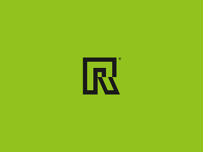 R lettermark brand identity door dynamic logo logomark r real estate simple solid square visual identity window