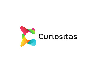 Curiositas c colorful gradient identity logodesign logomark motion