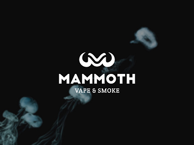Mammoth Vape & Smoke horn logodesign logomark mammoth monogram mv smoke vaping