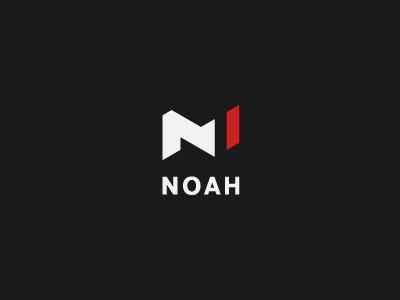 Noah Insurance clean insurance logodesign minimal monogram negative space red