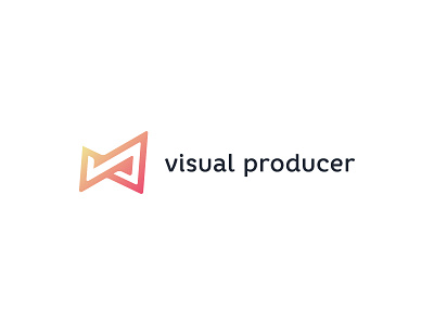 Visual Producer bright feminine gradient logodesign logomark monogram photographer soft videographer