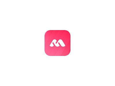 M app branding clean gradient icon logo mark modern simple visual identity wordmark