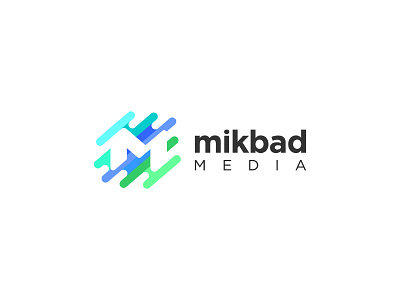 Mikbad Media brand identity colorful creative agency digital logo logomark mark marketing agency simple visual identity