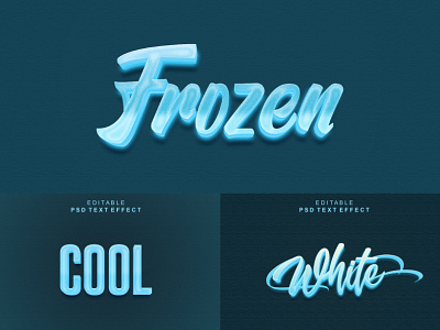 Winter 3d text effect in Photoshop creative text