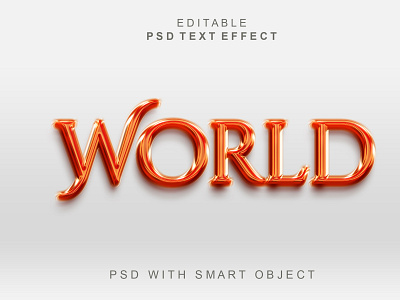 World 3d text effect font