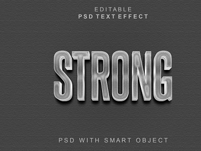 Strong 3d text effect in photoshop metal