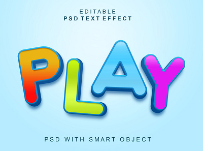 Play 3d text effect in photoshop play alphabet