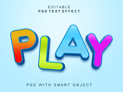 Play 3d text effect in photoshop