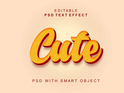 Cute 3d text effect font