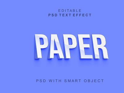 Paper 3d text effect 3d text