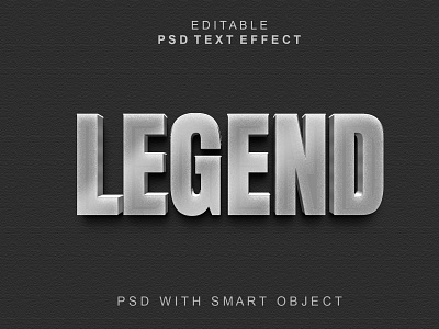 Metallic Legend 3d text effect font