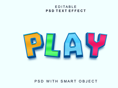 Play 3d text effect