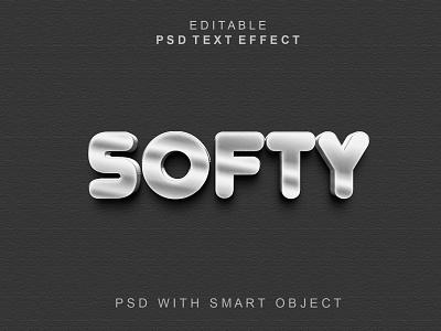 Softy 3d text effect luxury