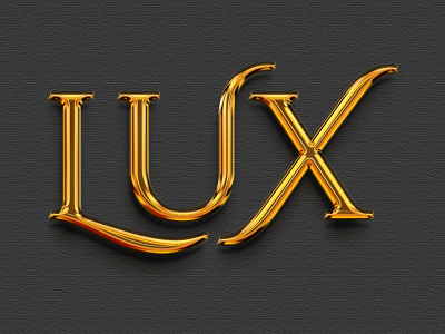 Lux 3d text effect lettering