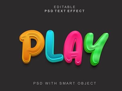 Play 3d text effect