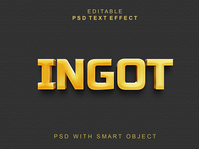 Ingot 3d text effect in photoshop ingot text