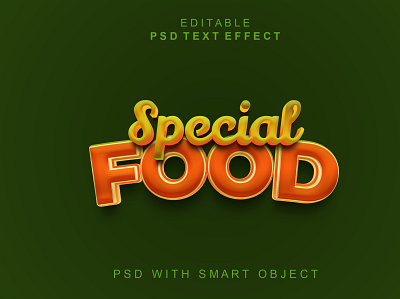 Food 3d text effect in photoshop action text food effect foodtext logo logo mockup mockup texteffect