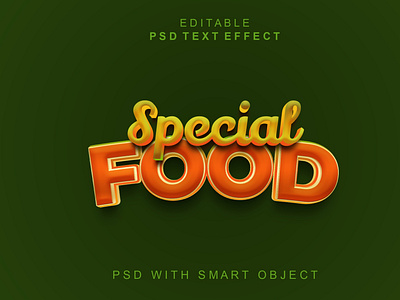 Food 3d text effect in photoshop action text food effect foodtext logo logo mockup mockup texteffect