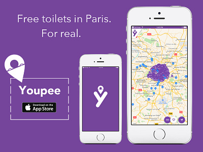 Dribbble Youpee app apple appstore free ios itunes nicolas delille paris ratp swift toilets youpee