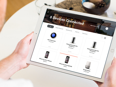 IoT Connected Devices - iPad App app devices helvetica iot ipad minimal nest simple