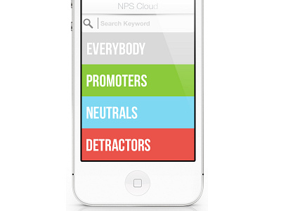 NPS Cloud colorful design iphone minimal ui