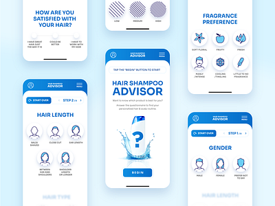 Shampoo Advisor app mobile mobile ui ui