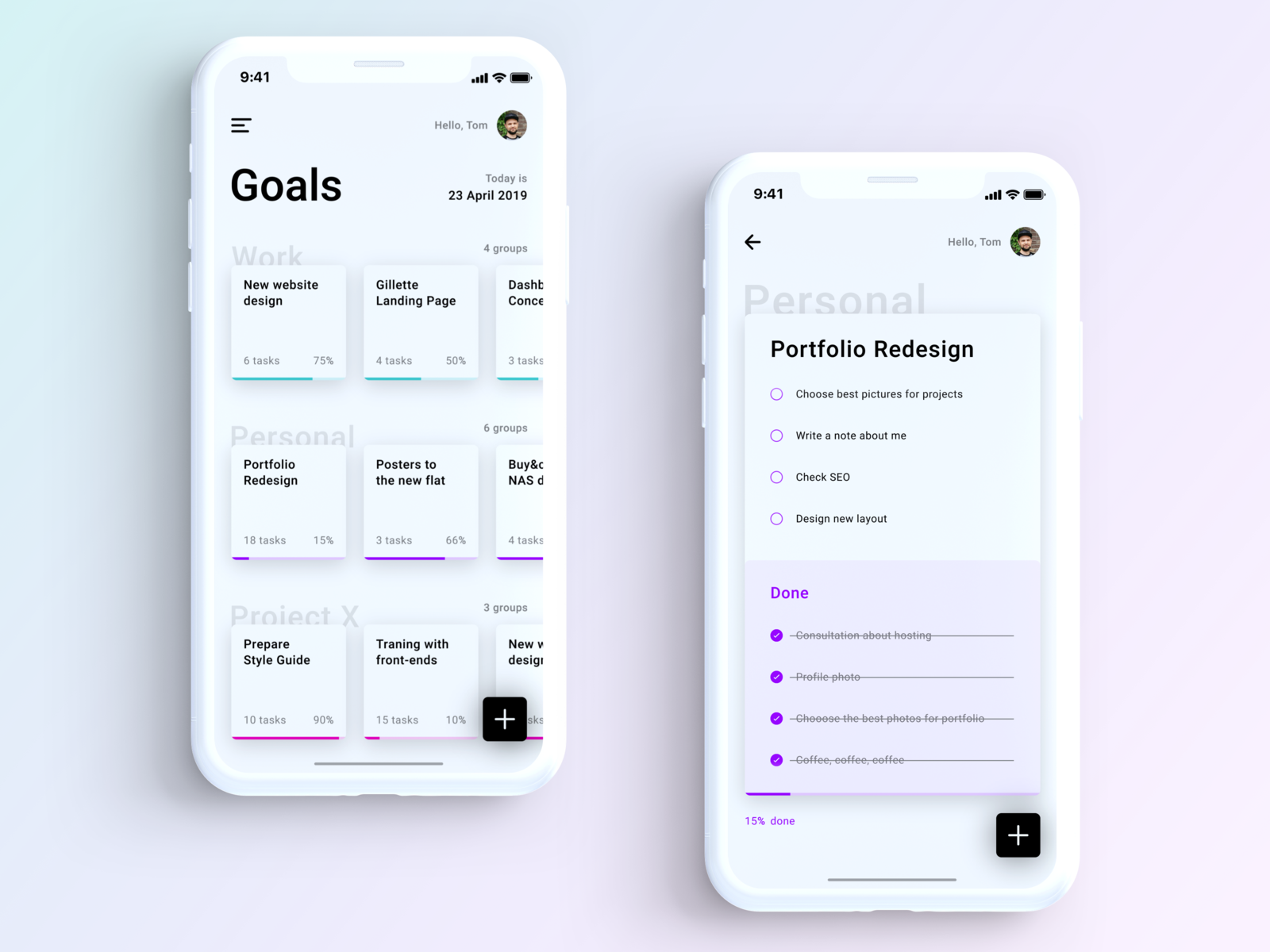 Goals App by Tomasz Szczyciński on Dribbble