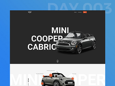 #003 - MINI Cabrio Landingpage dailyui