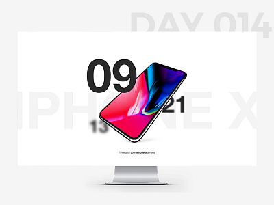 #014 - Countdown Timer countdown countdown timer dailyui iphone iphonex timer x