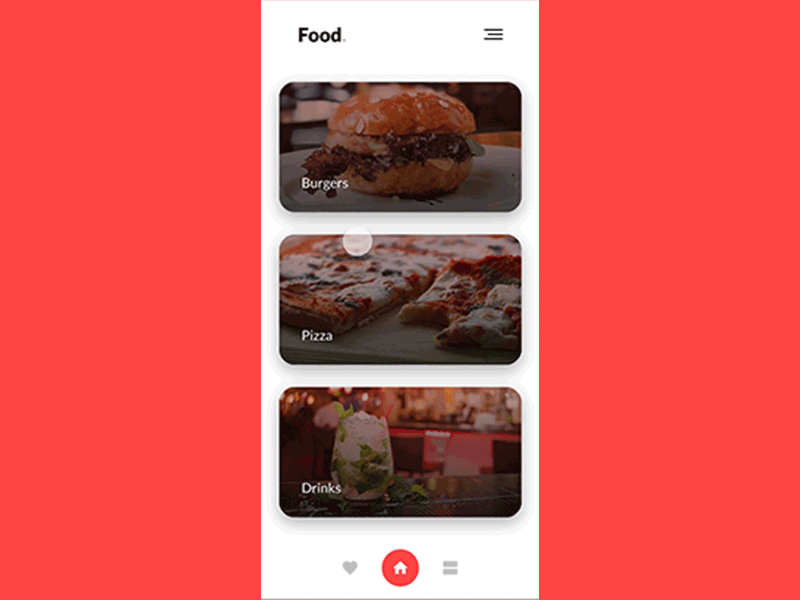 #043 – Food / Drink Menu animation app dailyui drink food menu ui ux