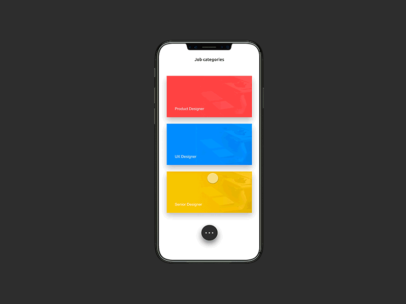 #050 – Job listing animation app dailyui job listing jobs ui ux