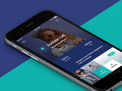 005 Profile page app screen connections design dribbble follow illstration ios mobile profile ui ux