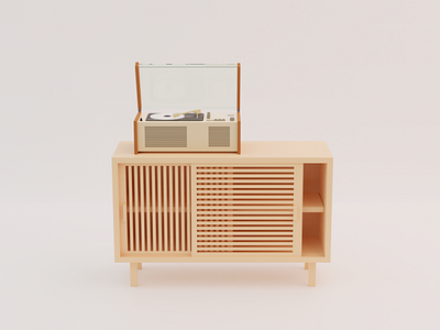 Cabinet and Record Player