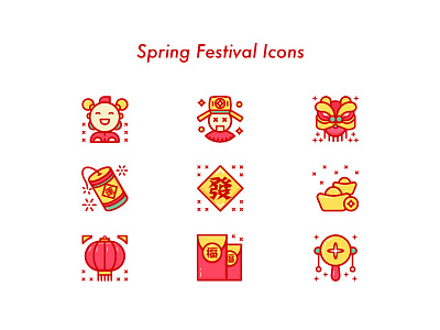 Spring Festival Icons