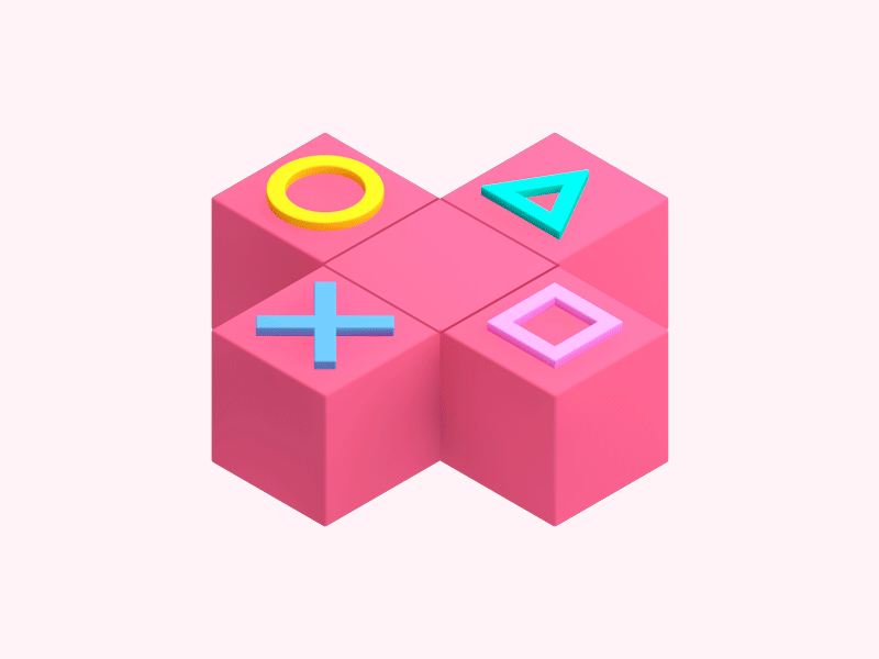 Game box logo game icon isometric