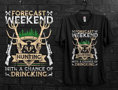 Hunting T-shirt Design silhouette