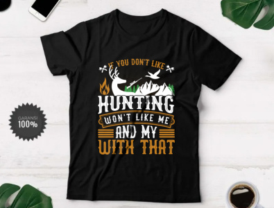 Hunting T-shirt Design silhouette