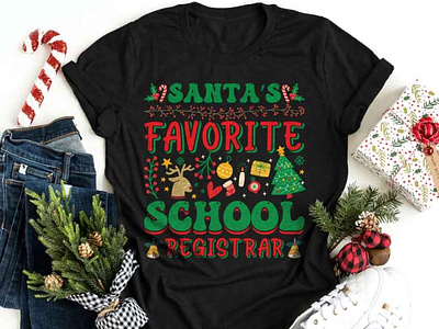 Christmas Day T-shirt Design merry