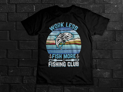 Fishing T-shirt Design swimming