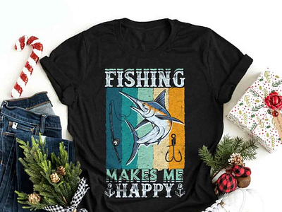 Fishing T-shirt Design swimming