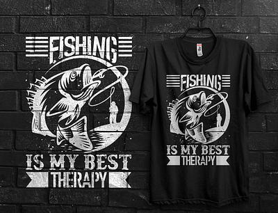 Fishing T-shirt Design swimming